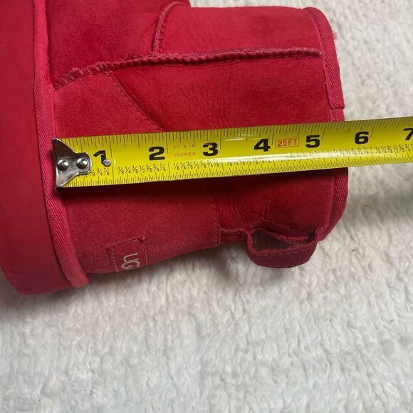 UGG Classic Mini Red suede, Fur lining slip on boots Men SZ13 main image 5